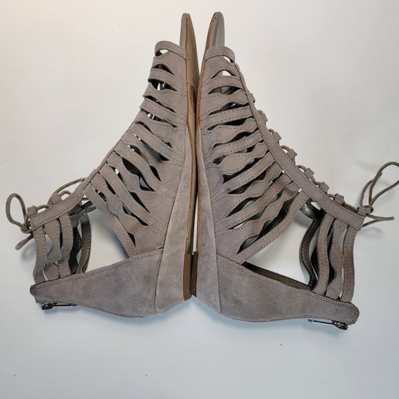 Sam Edelman Womens 9 Daleece Beige Suede Strappy Gladiator Sandals EUR 39 - Picture 3 of 11